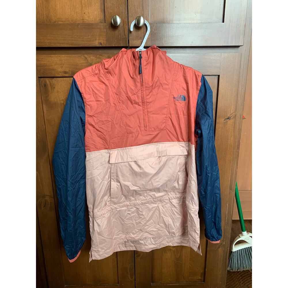 The North Face Fanorak Anorak Jacket Womens S Coral Pink Packable Fanny Pack